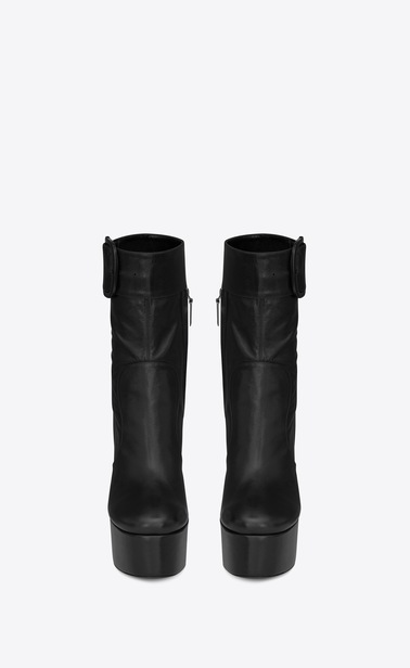 SAINT LAURENT ブーツ レディース billy platform bootie in leather b_V4